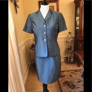 Kasper A.S.L. Petite Suit Jacket and Skirt Suit Set